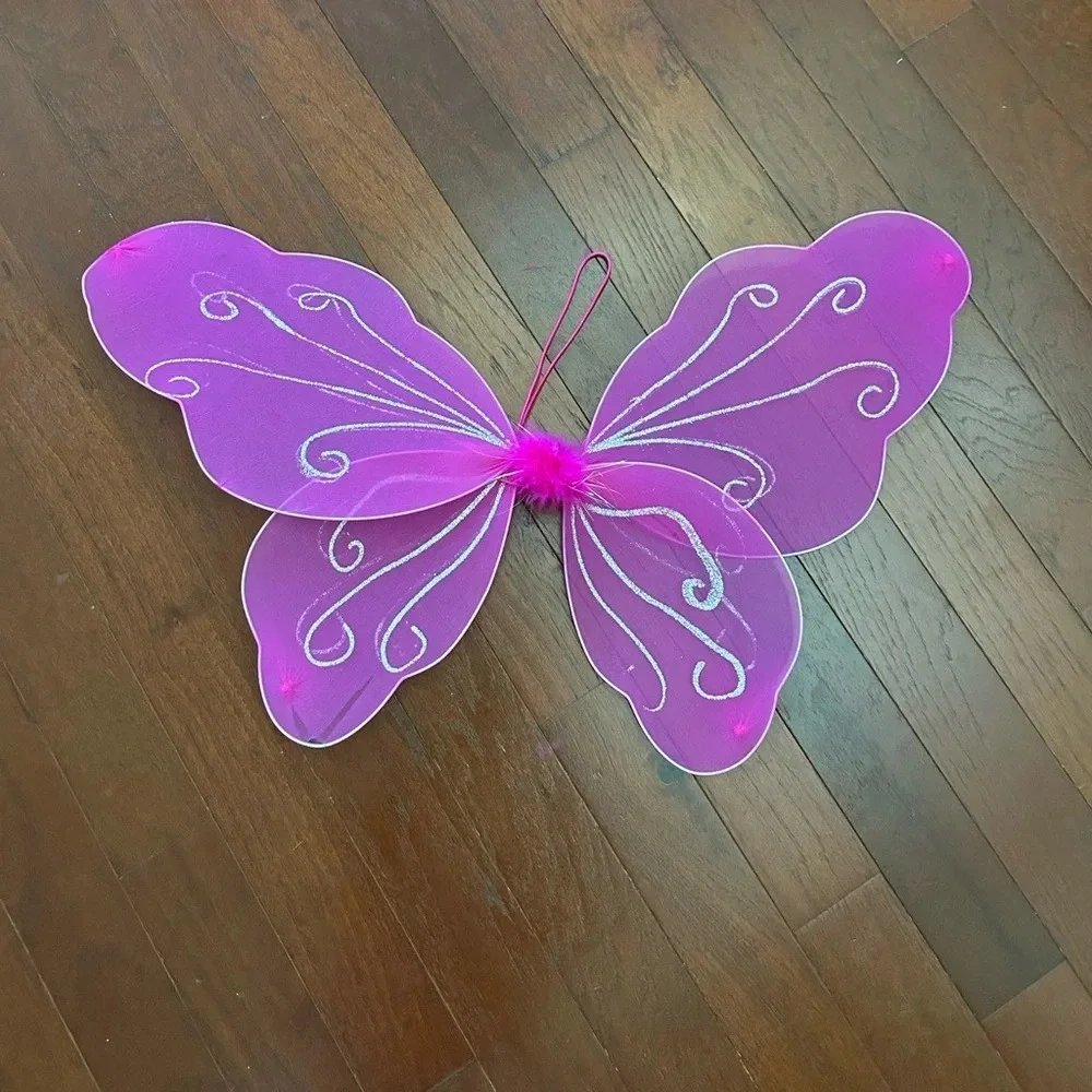 Princess Butterfly wings large size pink 26”x 16”
